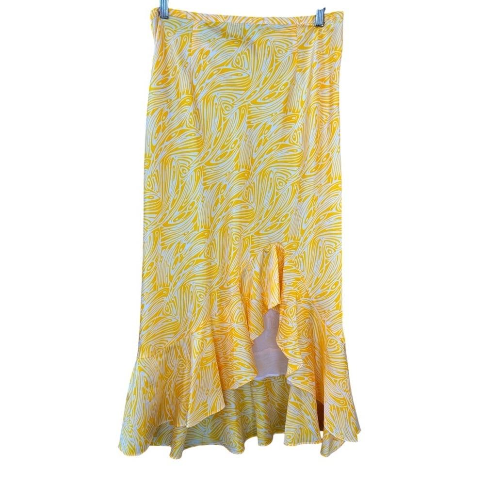 Cinq A Sept Valencia Printed Ruffle Midi Skirt - Picture 7 of 14